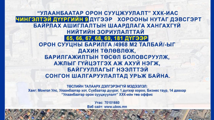 СОНГОН ШАЛГАРУУЛАЛТАД ОРОЛЦОХЫГ УРЬЖ БАЙНА